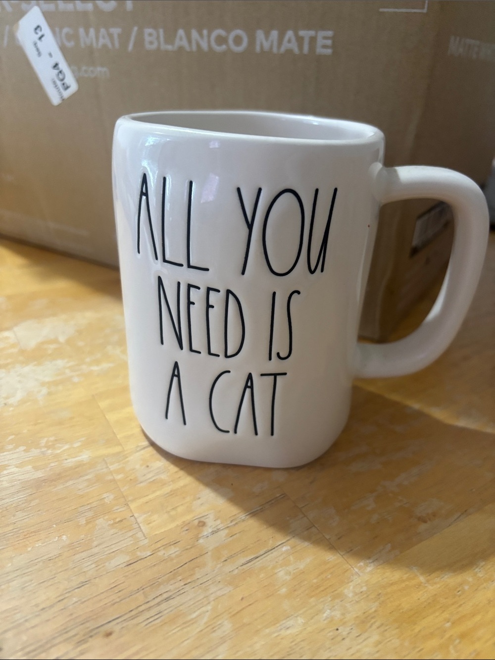 Rae Dunn 'All You Need Is A Cat' Ceramic Mug